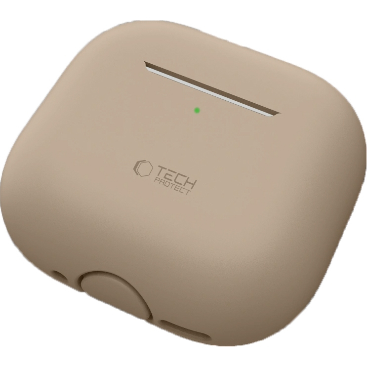 Etui Tech-Protect Silicone do Apple AirPods 4, beżowe.